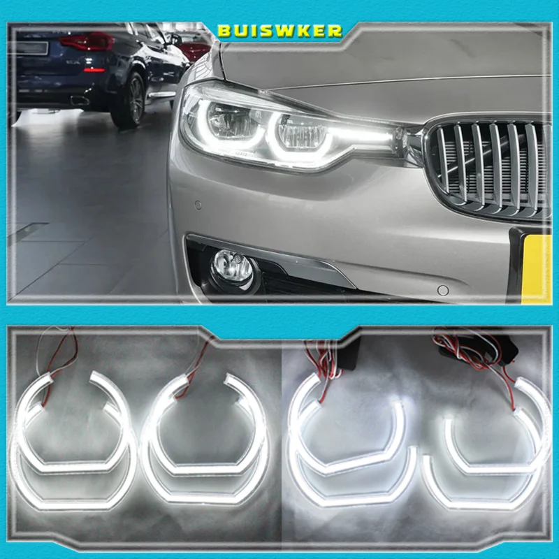 

Excellent Ultra bright DTM Style led Angel Eyes halo rings For BMW E46 M3 Coupe Convertible 1999-2006 xenon headlight