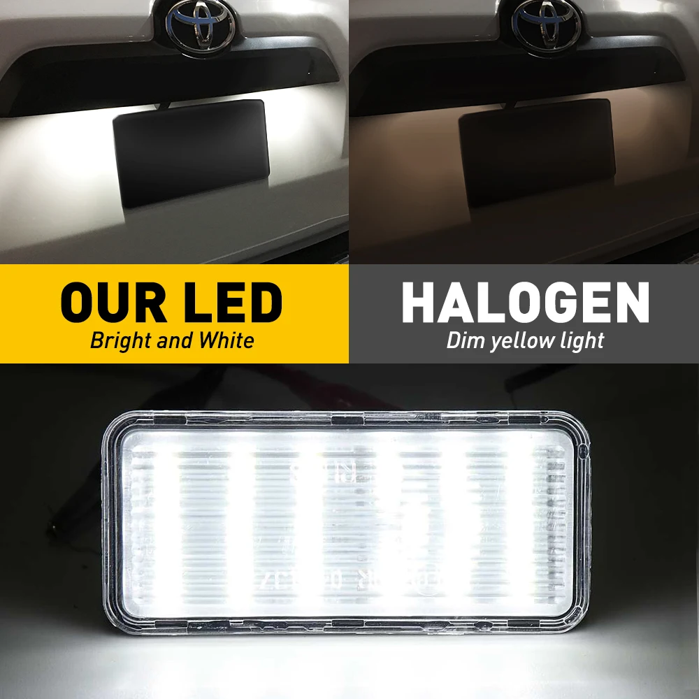 For Toyota Land Cruiser 120 Prado Land Cruiser 200 No Error LED White Rear Number Plate Light Auto Lamp for Lexus GX470 LX470 image 2