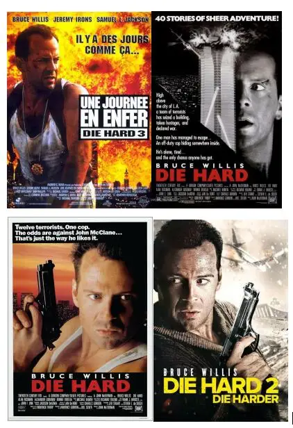 

Lot Style Choose Classic Movie Die Hard Art Silk Print Poster