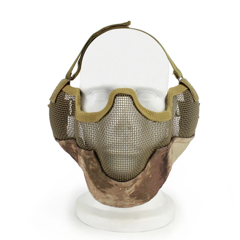 

Tactical Combat Steel Mesh Mask Outdoor Shooting Airsoft Protection Masks Hunting Adjustable Paintball Mask
