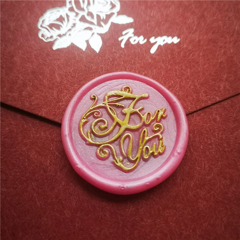 Lovely Pattern Wax Seal Retro stamp Thank you With love For you love wax seal scrapbooking stamps envelope gifts decoration