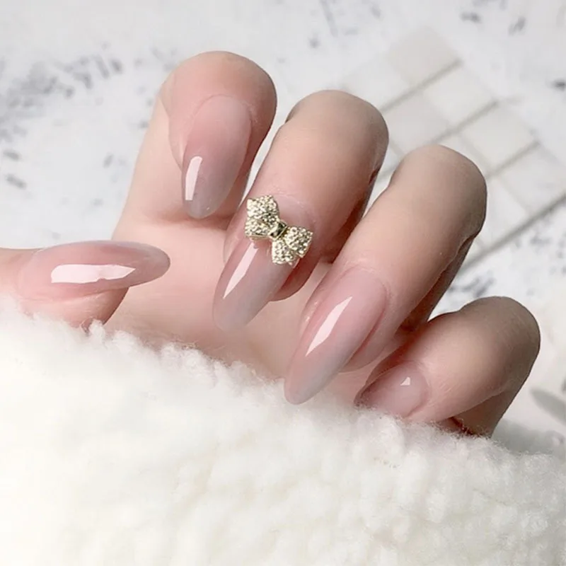 1Pc Nail Art Jewelry Pendant Zircon Bowtie Shaped 3D Charms Gold Silver Super Shiny Metal Bow Gems For Nail Art Decoration - Image 3