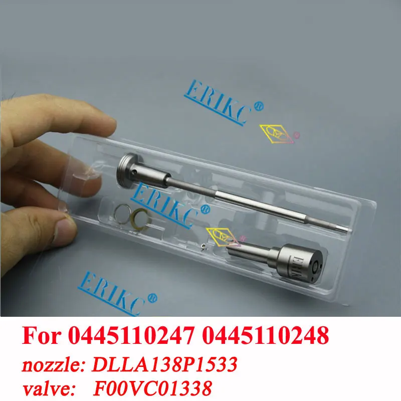 0445110247 0445110248 Fuel Injector Repair Kit Nozzle DLLA138P1533 Diesel Valve F00VC01338 For HYUNDAI IVECO 504380470 504088823