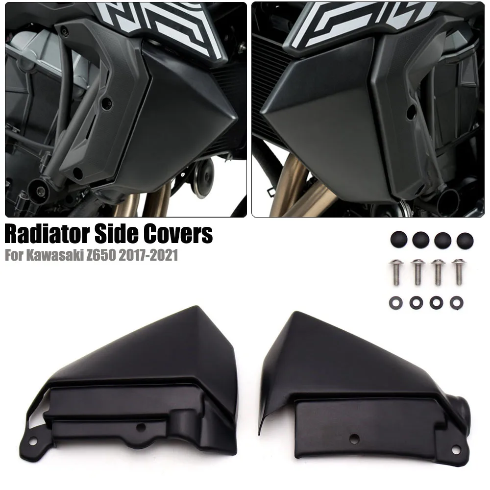 NEW Z650 Motorcycle Radiator Caps Side Panels Both Sides Proterction Guard Covers For Kawasaki Z 650 2017 2018 2019 2020 2021