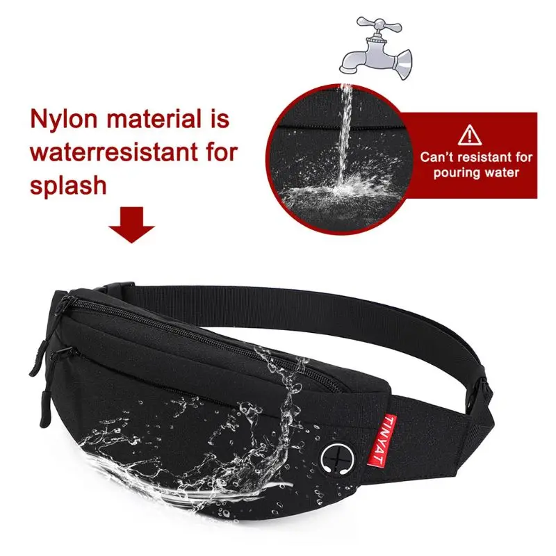 Fashion Men Waist Bag Fanny Pack Pouch Sport Belt Hip Chest Crossbody Shoulder Purse