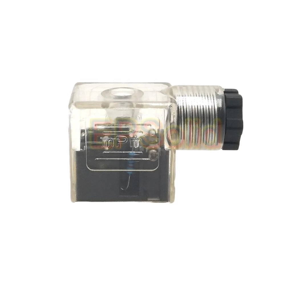 Free Shipping 20PCS/LOT 11mm IP65 DIN 43650 Form B Internal Thread 2+Ground Transparent DIN Valve Connector White DIN43650B