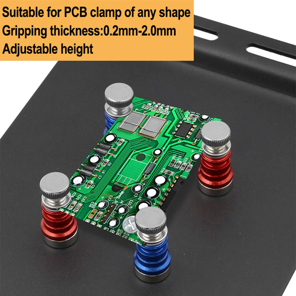 Magnetische Pcb Board Vaste Clip Flexibele Arm Solderen Derde Hand Vergrootglas Glas Soldeerbout Houder Reparatie Tools