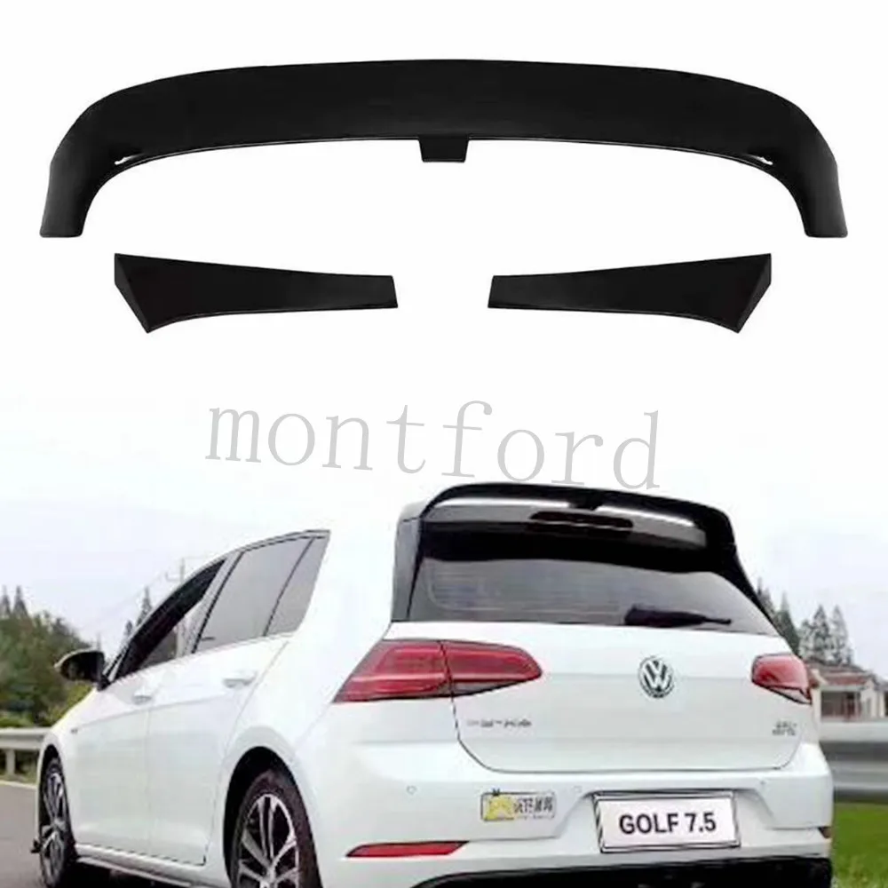 Car Styling for Volkswagen VW Golf 7 MK7 7.5 Rline GTI/R Spoiler 2014-2019 ABS Plastic rear roof Trunk spoiler Wing