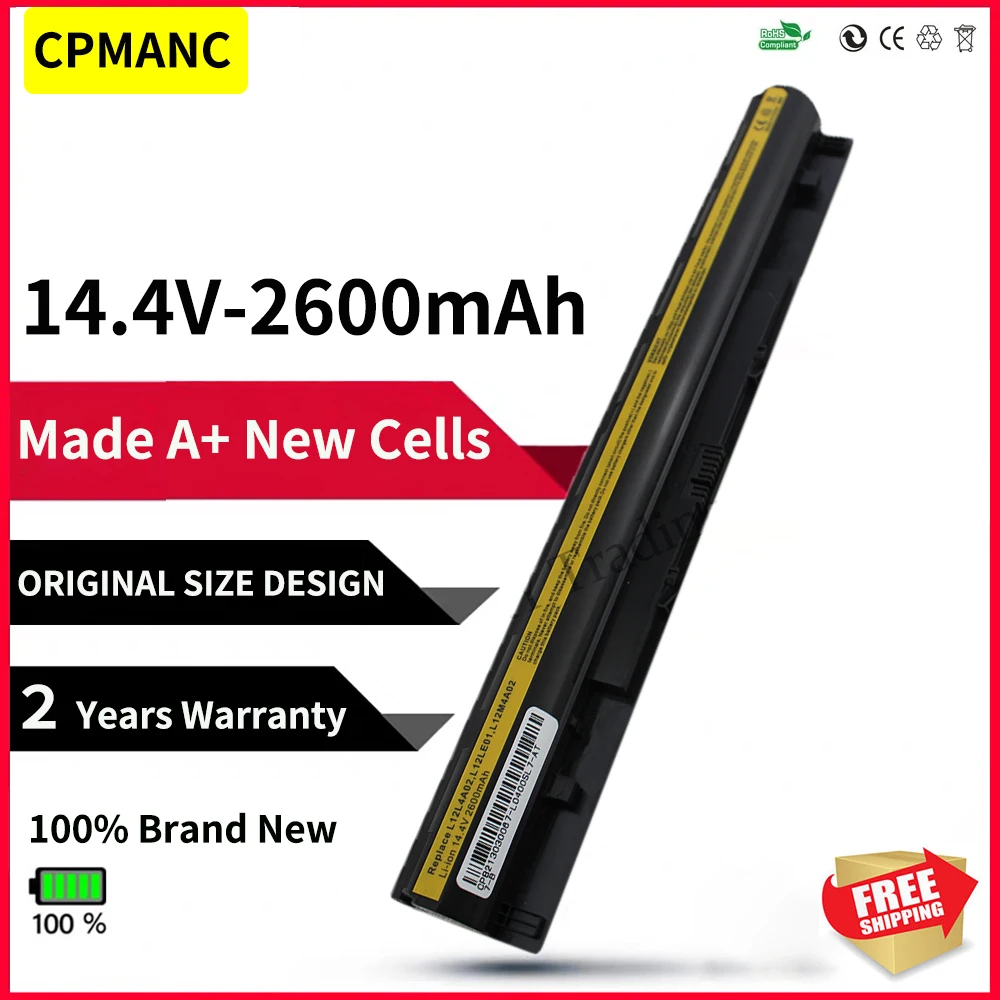 

CPMANC Battery L12L4A02 L12L4E01 L12M4A02 L12M4E01 L12S4A02 L12S4E01 For Lenovo G400s Series G405s G410s G500s G505S G510S