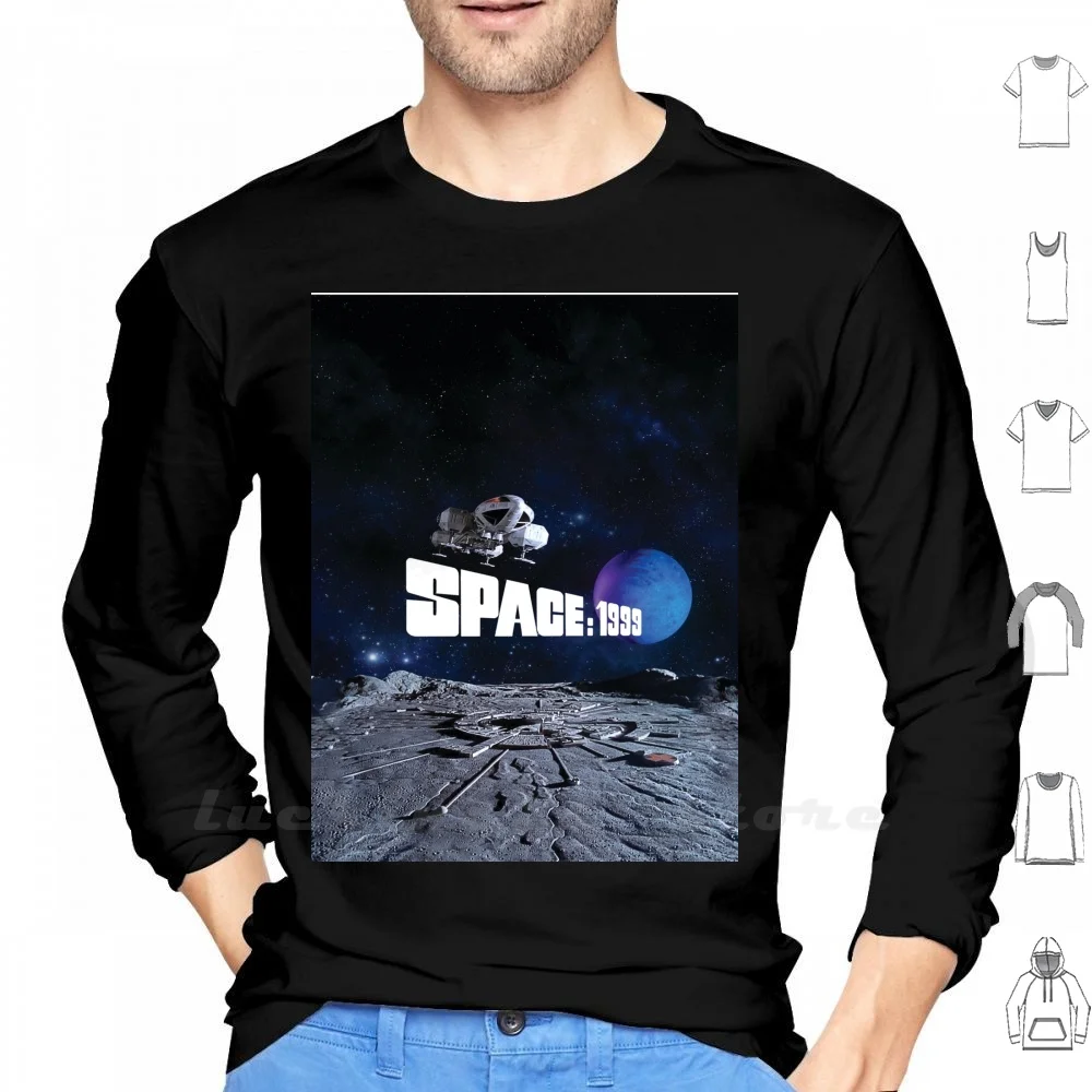 Eagle Over Alpha With Planet 1 Long Sleeve T Shirt Tv Space 1999 Cosmos 1999 70S 60S Retro Vintage Modern Swiss Style Gerry