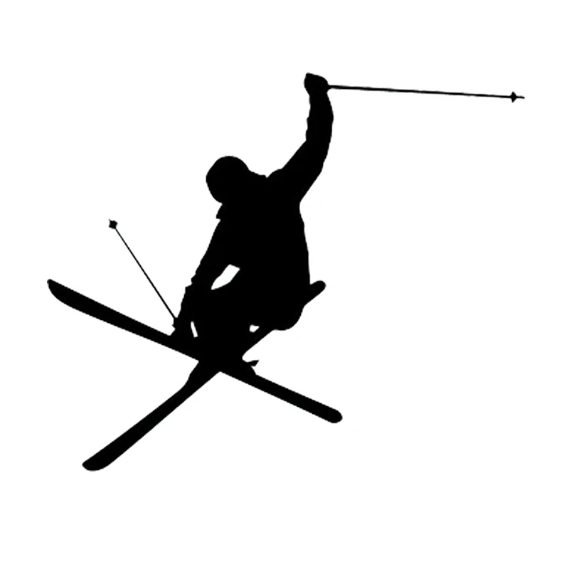 

17*14.2cm Skiing Ski Sport Vinyl Stickers Handsome And Cool Stickers car accessories Car Stickers