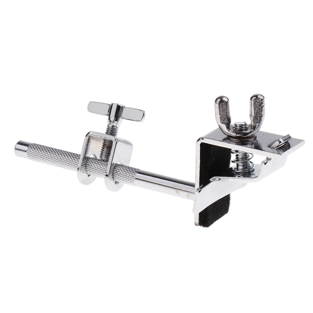 Tooyful Adjustable Metal Bass Drum Hoop Mount Cowbell Holder Clamp Drum Hardware DIY for Drum Player