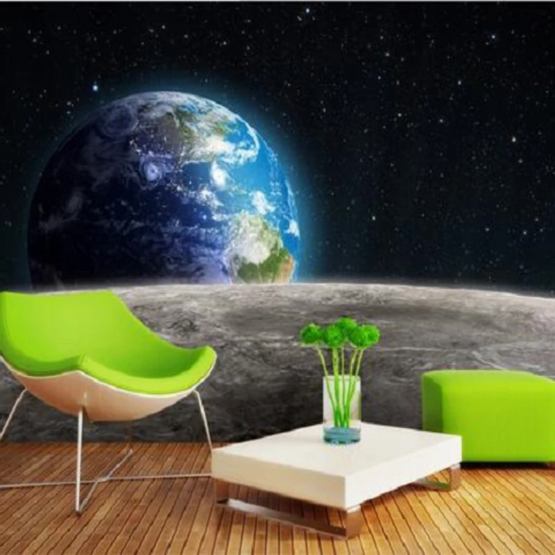 

Custom 3D Star Science Fiction wallpaper space between planets themed bars KTV personality package backdrop wallpaper murals