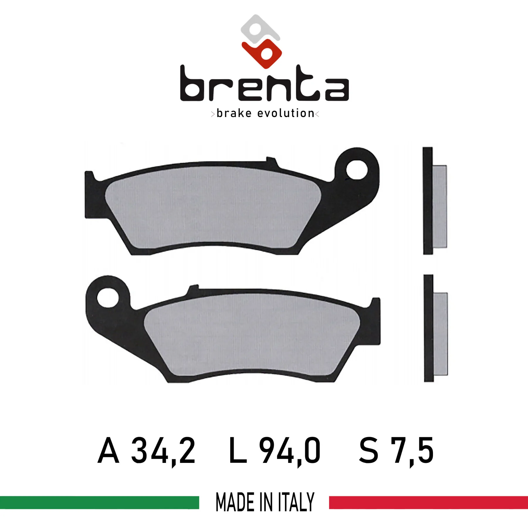 Brenta for GAS-GAS EC 125/200/250/300/515/ MX 200/250/300/ Pampera 450 FT3050-FA185 Motorcycle Brake Disk Pad Organic (!Front!)