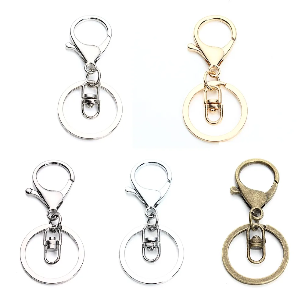 DC 5 ชิ้น/ล็อต 30 มม.อุปกรณ์เสริมสำหรับ Lobster Clasp Hook พวงกุญแจ Keyring เครื่องประดับสำหรับ DIY เครื่องประดับทำอุปกรณ์