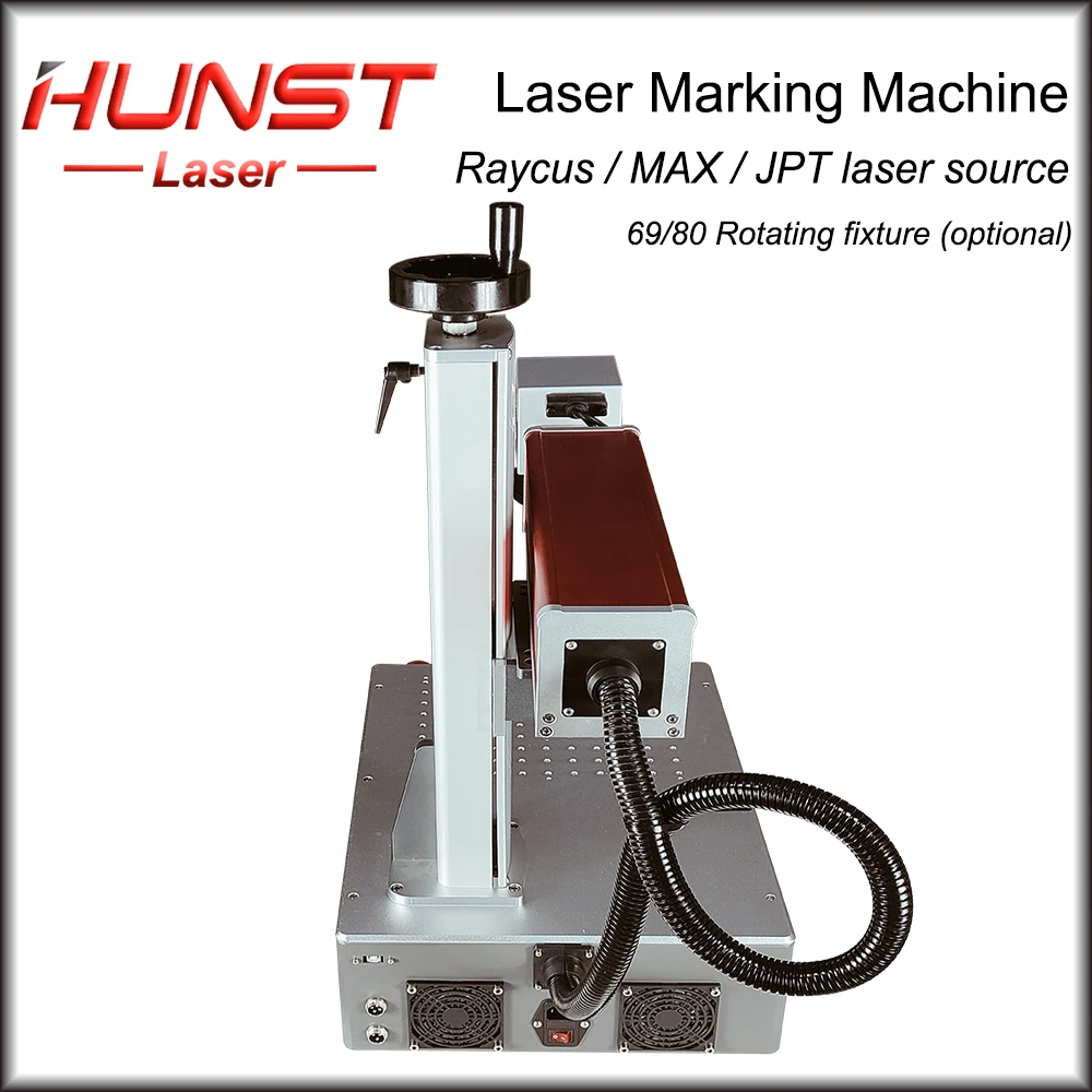 Hunst 20W/30W/50W JPT MAX Raycus Fiber Laser Marking Machine For Gold Silver Jewelry Aluminum Stainless Steel Metal Engraving