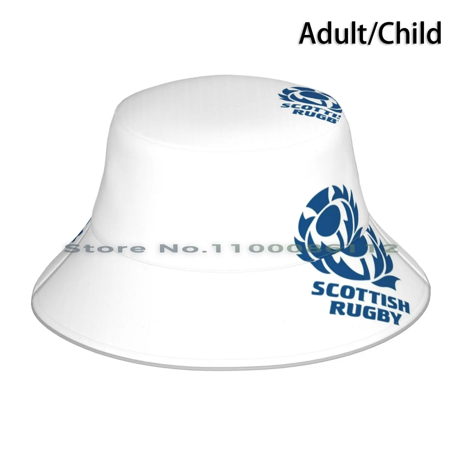 Scottish Rugby Blue Logo Bucket Hat Sun Cap Scotland Scottish Rugby The Thistle Thistles Six Nations 6 Nations Edinburgh Flag