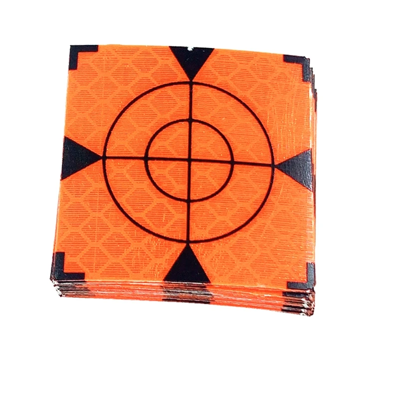 100PCS High Quality 100mm Orange Triangle Reflector Sheet  Tape Target 10*10cm For South Nikon Trimble Total Stations