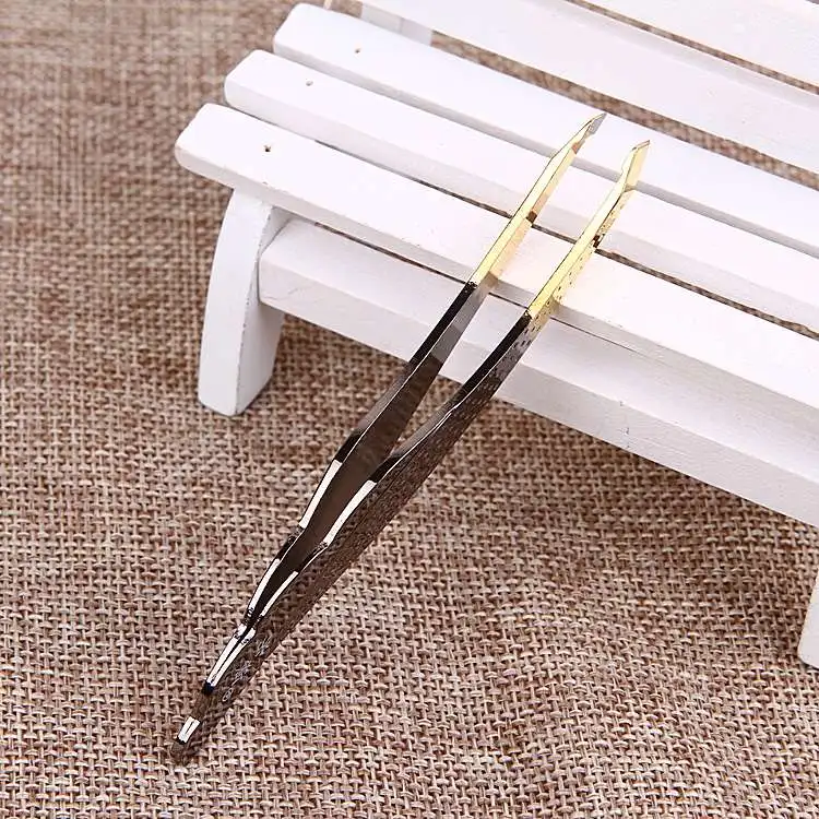 ขนาดเล็กแหนบสแตนเลสแหนบคิ้วคลิปคิ้ว FORCE De feathering CLAMP ดึงเคราแต่งหน้าเครื่องมือและอุปกรณ์เสริม