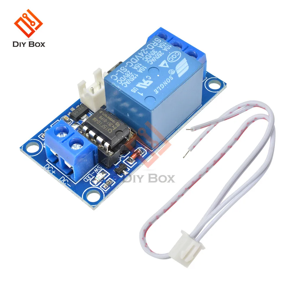 DC 5V 12V 24V 1-Channel Latching Relay Module with Touch Bistable Switch MCU Control One Channel Relay