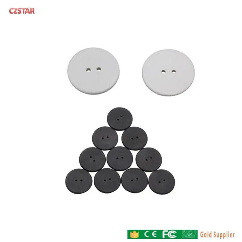 

100pcs uhf resistant heat temperature waterproof garment button uhf rfid laundry tag clothes tag 815 900mhz for washing machine