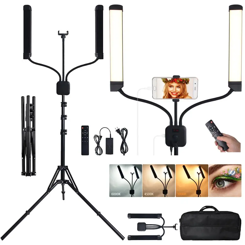 

fosoto FT-450 Photographic Lighting Lamp Led Lights Multimedia Extreme With Tripod Remote For Phone Camera Youtube Tiktok Selfie