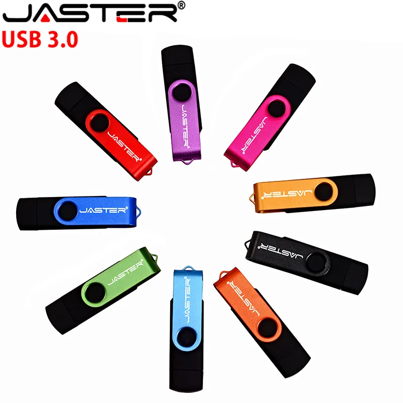 

JASTER High Speed USB3.0 Flash Drive OTG Pen Drive 128gb 64gb Usb Stick 32gb 256gb Pendrive Flash Disk for Android SmartPhone/PC