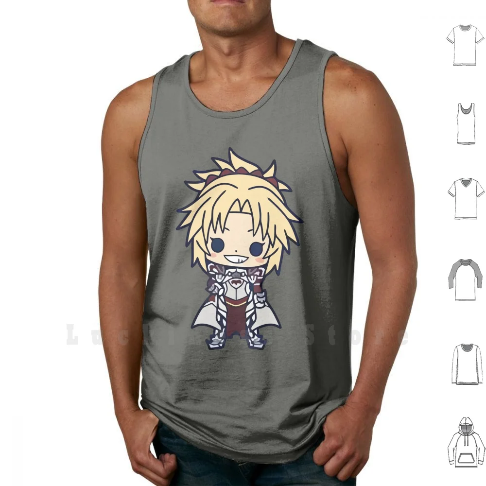 Mordred Tank Tops Vest 100% Cotton Mordred Saber Of Red Fate Fate Apocrypha Apocrypha Grand Order Fgo Anime Cute Kawaii