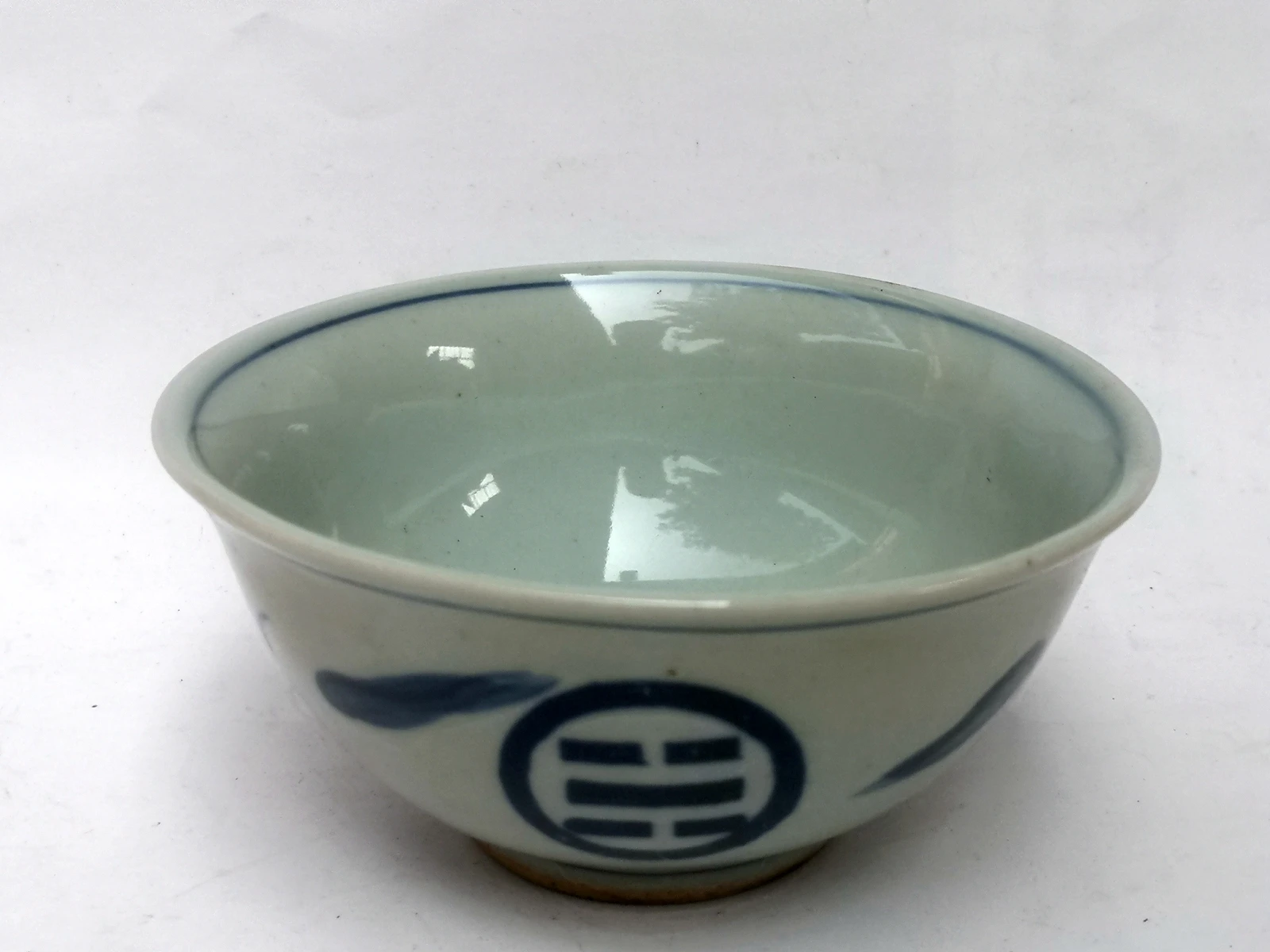 YIZHU CULTUER ART Collected China Old blue-and-white Porcelain Painting red-crowned crane Bowl Dish