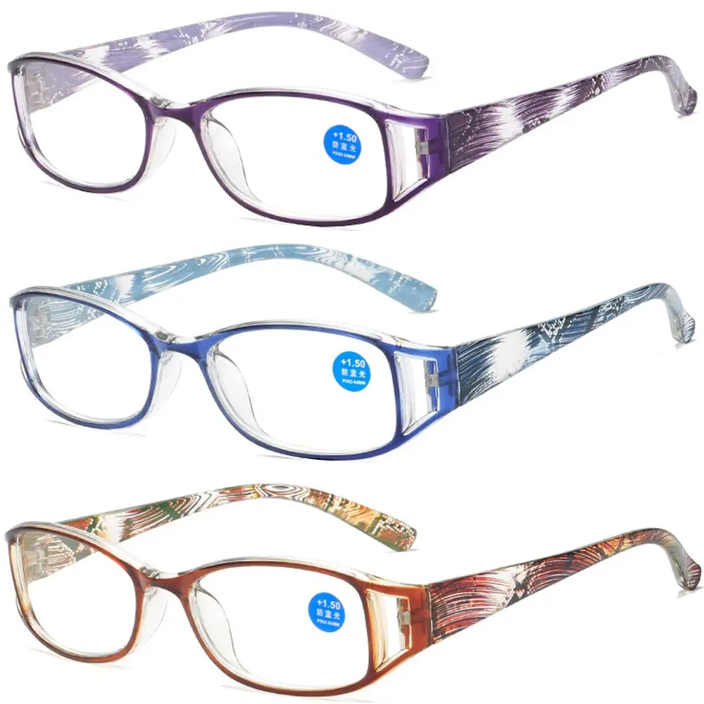 Comfortable Flowers Elegant Portable Ultra Light Frame Eye Protection Reading Glasses Anti-Blue Light Eyeglasses