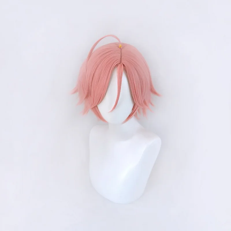 Ensemble Stars Oukawa Kohaku Short Cosplay Wig Pink Halloween Anime Synthetic Hair Wigs For Party