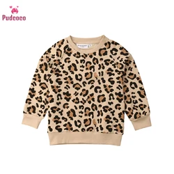 Pudcoco Autumn Winter Children Kids Boys Sweaters Baby Girl Winter Clothes Sweater Leopard Bunny Print Toddler Pulover 1-7 Years