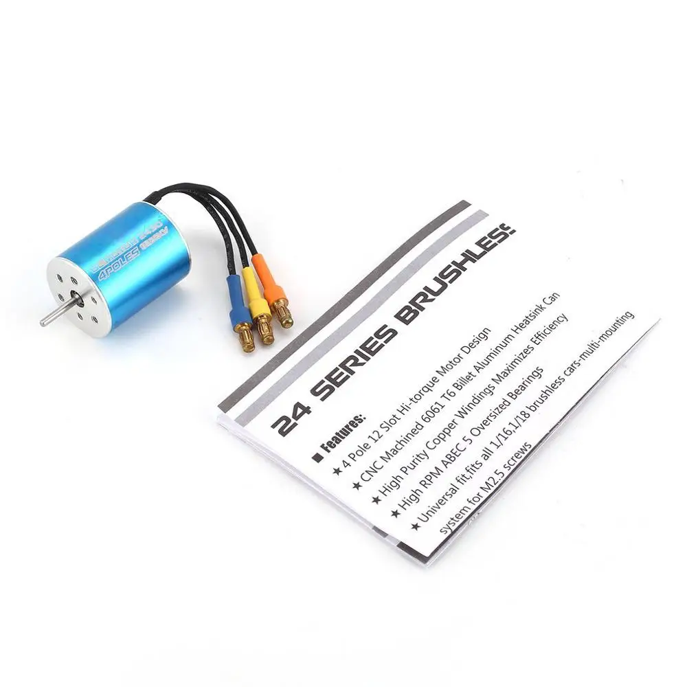 Waterproof 2430 2435 2440 2445 5800KV 7200KV 9200KV 4500KV 4000KV Brushless Motor for 1/16 1/18 RC Truck Off-road Car - Image 6