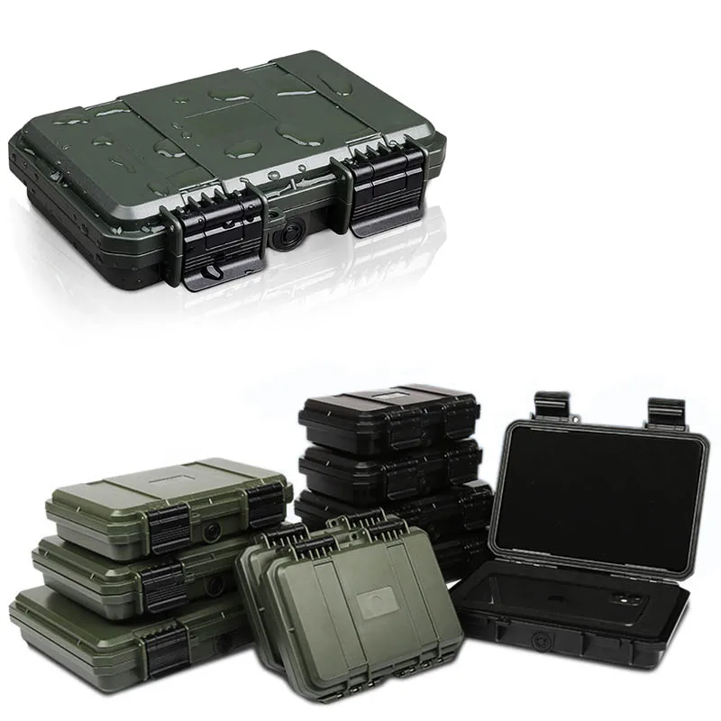 Shockproof Sealed Safety Case toolbox Airtight waterproof tool box Instrument case Dry Box with pre-cut foam Lockable