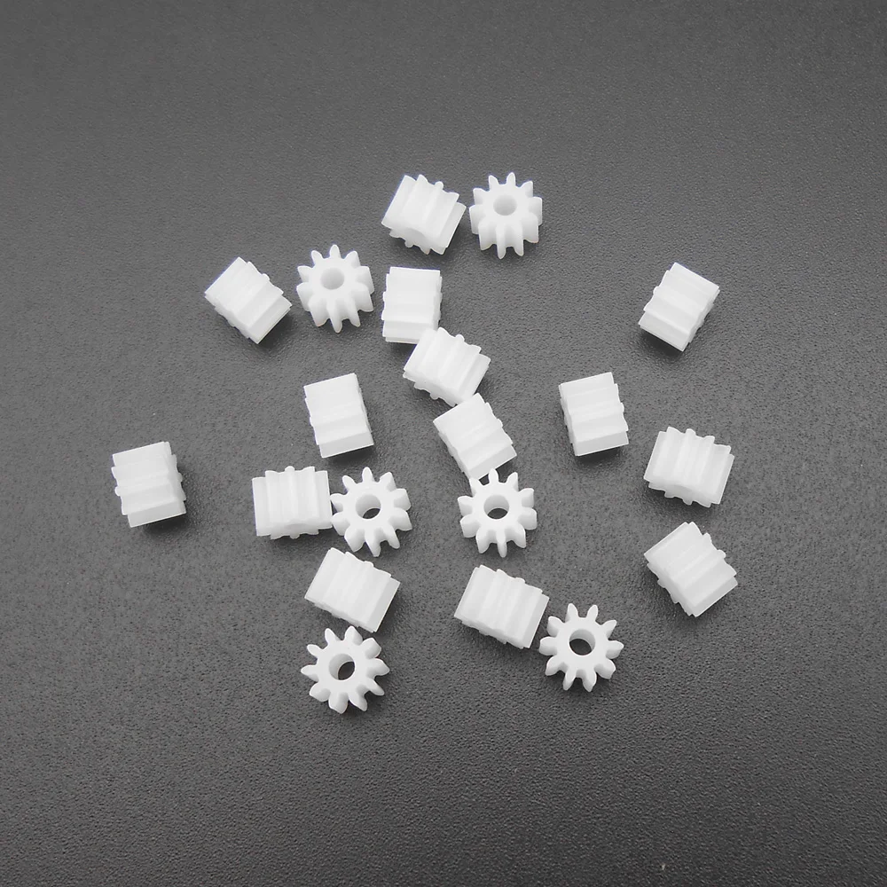 20PCS 0.5M 0.5 Modulus Plastic Spur Gear T=10 Aperture 2mm 1.95MM DIY Model Accessories 10 Teeth 4MM X 6MM 10T 2A 102A4MM Thin