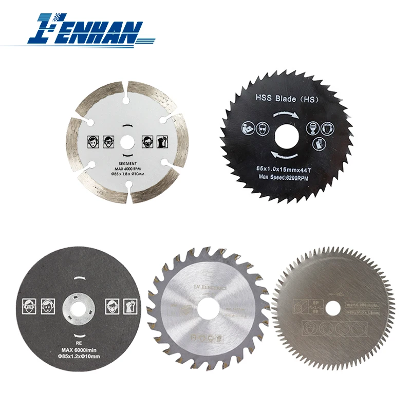 3pcs Mini Circular Saw Blade Set 85mm Cutting Tool Saw Blades Cutting Disc For Wood/Metal/Plastic HSS Saw Blade Fast Cutting