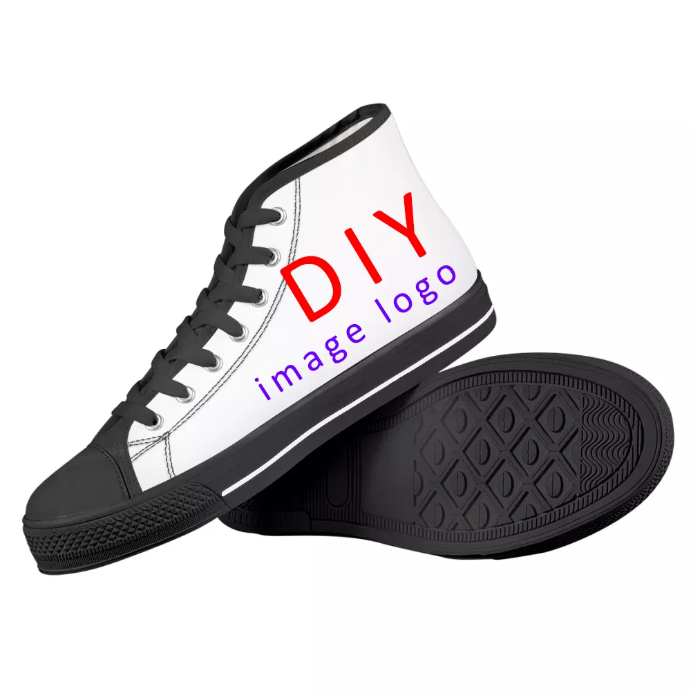 

Customized Plus Size 49 48 47 Logo Image Men High Low Top Canvas Shoes Spring Autumn Sneakers Ladies Unisex Dropshipping