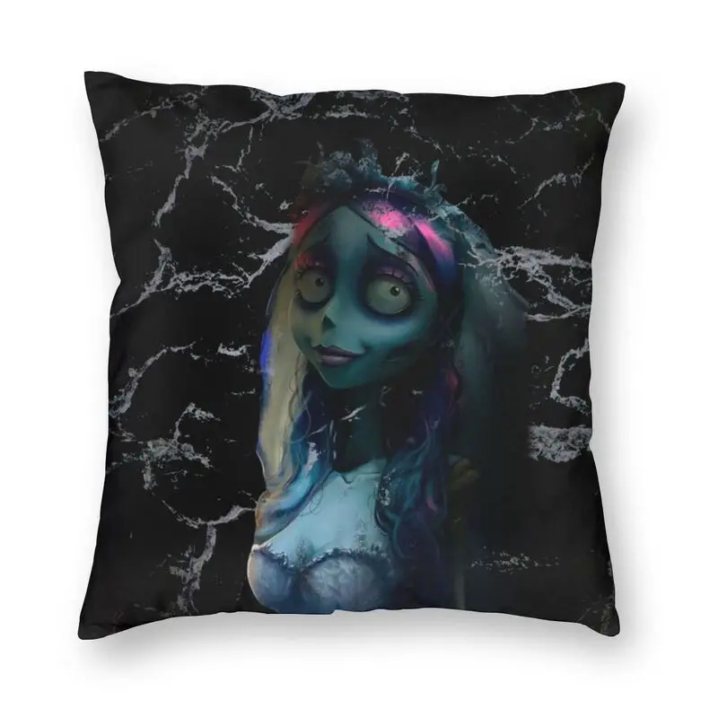 Tim Burton Corpse Bride Cushion Covers Sofa Home Decorative Halloween Horror Scary Movie Square Pillow Cover 45x45cm