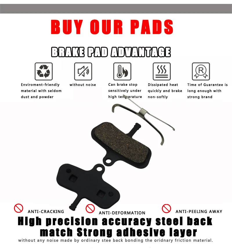 4 زوج دراجة قرص الفرامل منصات ل SRAM متعطشا رمز 5 أجزاء شبه معدنية الجبلية دراجة الدراجات