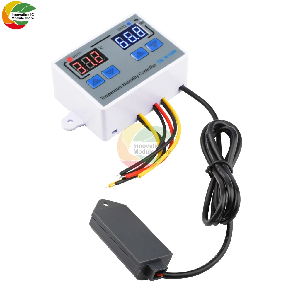 XK-W1099 Digital Temperature Humidity Controller Egg Incubator Thermostat Humidity Controller Regulator Heating Cooling Control