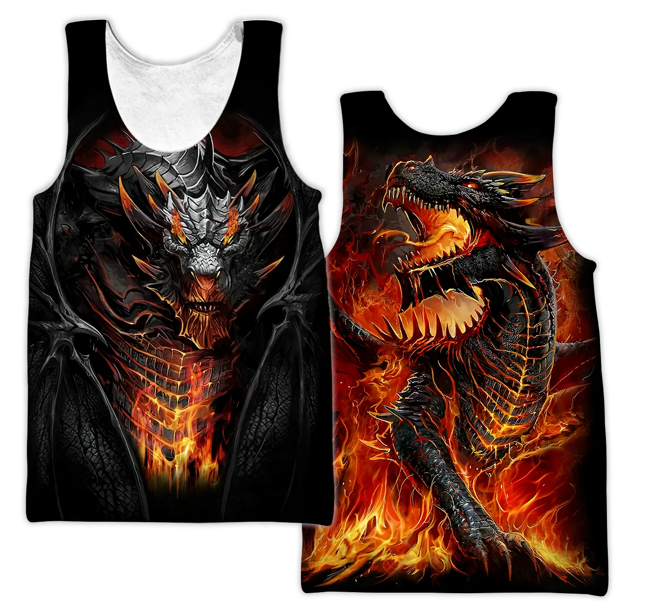 Beautiful Fire Dragon 3D All Over Printed Mens Vest Fashion Sleeveless T-shirt summer Cool Tank Tops