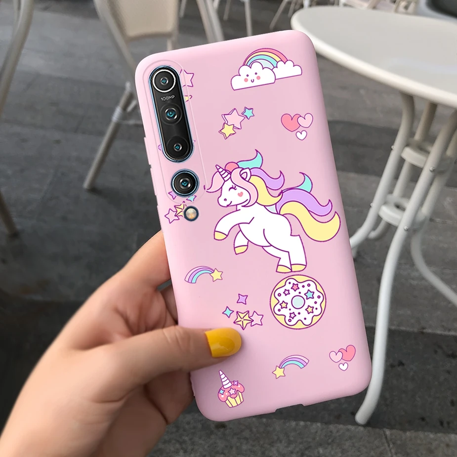 Cute Candy Painted Cover For Xiaomi Mi 10 Pro Case Mi10 Soft Silicone Slim Fundas Phone Cases For Xiaomi Mi 10 Mi10 Pro 5G Bags