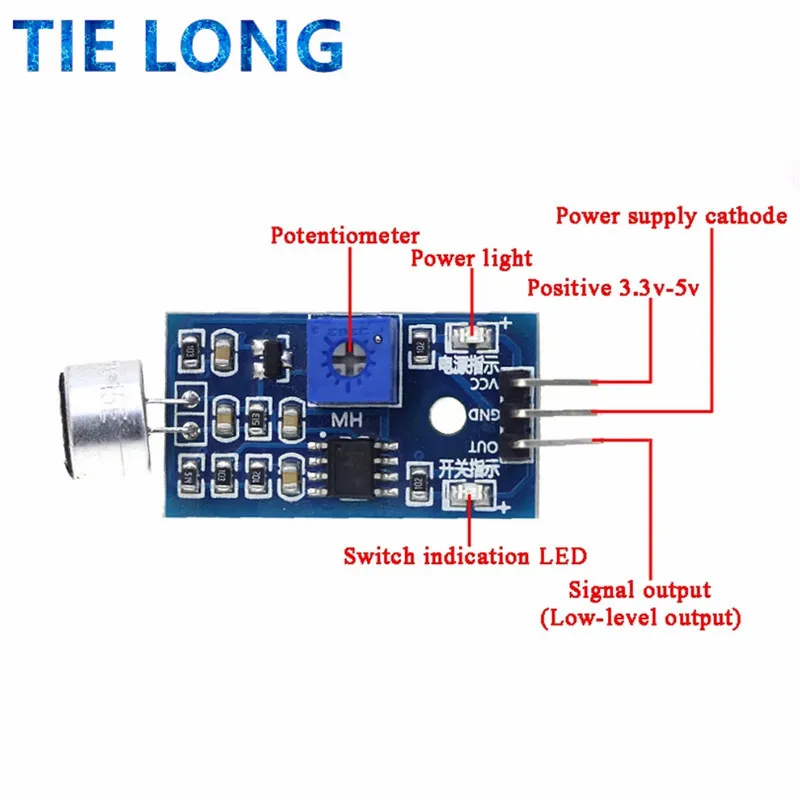 Sound Detection Sensor Module Sound Sensors VOS Module Voice Operated Switch Microphone Module For Arduino Switches Smart Home