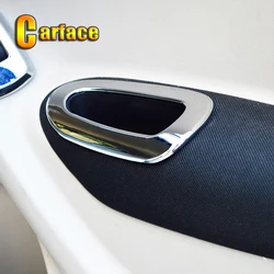 ABS Chrome For Citroen C-Elysee/Peugeot 301 2013-2016 accessories Interior Armrest handle Cover Trim Sticker Car styling