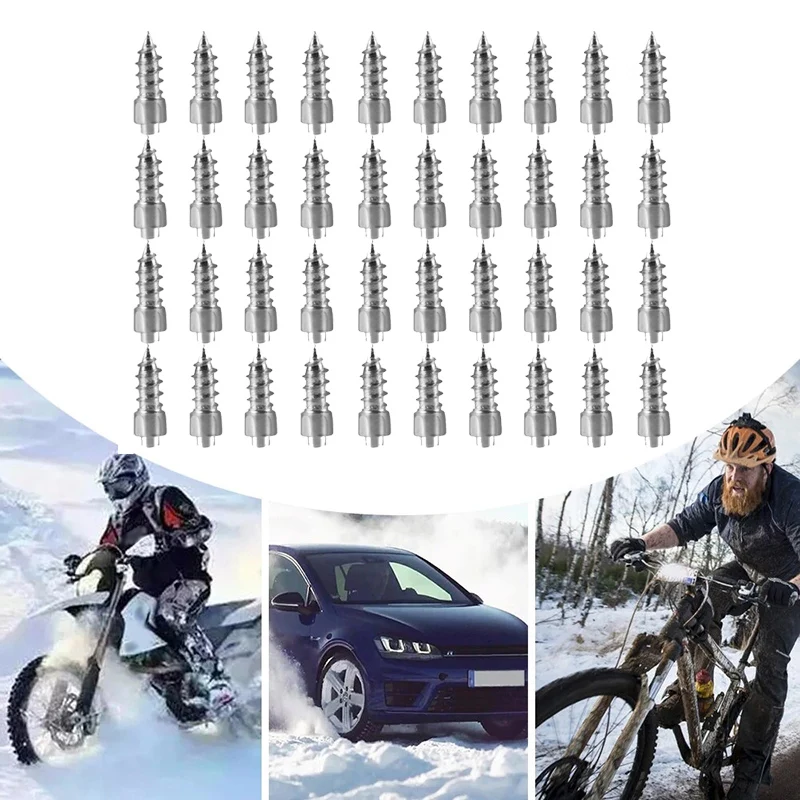 Winter Car Tire Stud Anti-Slip Screws Nails Auto Motorcycle Bike Truck Off-road Tyre Anti-ice Spikes Snow Sole Tire Cleats