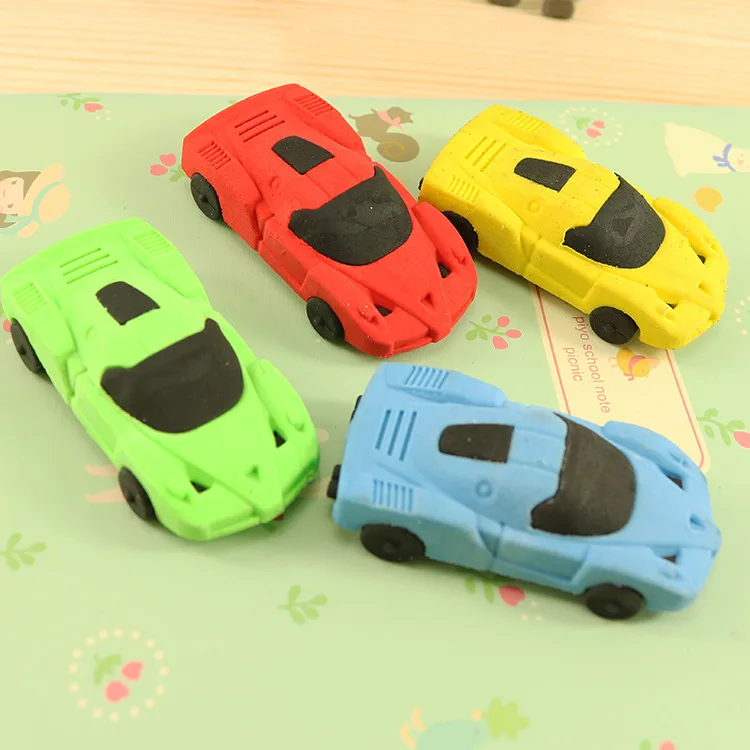 Special Creative Cartoon Racing Car Students Children Environmental Eraser Students Stationery Wholesale School Supplies