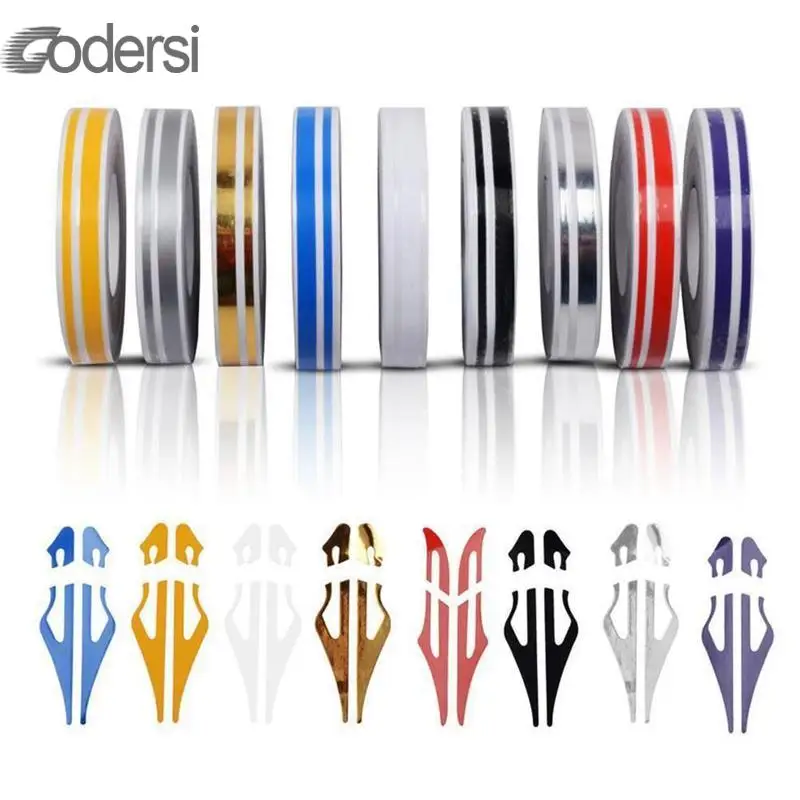 98M Pin Stripe Ribbon Sticker Bumper Car Body Stickers Double Line Motorcycle Car Styling Decoration Accessories 8 Colors