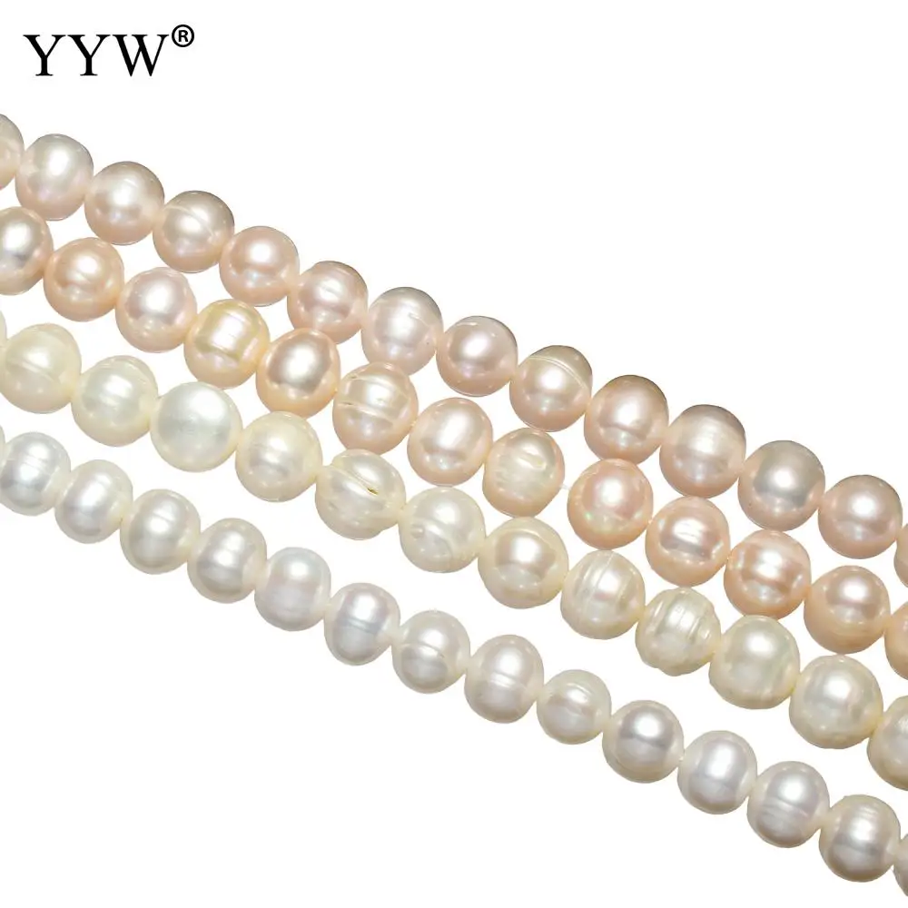 

10-11mm Jewelry Pearls Beads Cultured Potato Freshwater Pearl Beads For Making Necklace Bracelet Hole 0.8mm 15 Inch /14 Inch