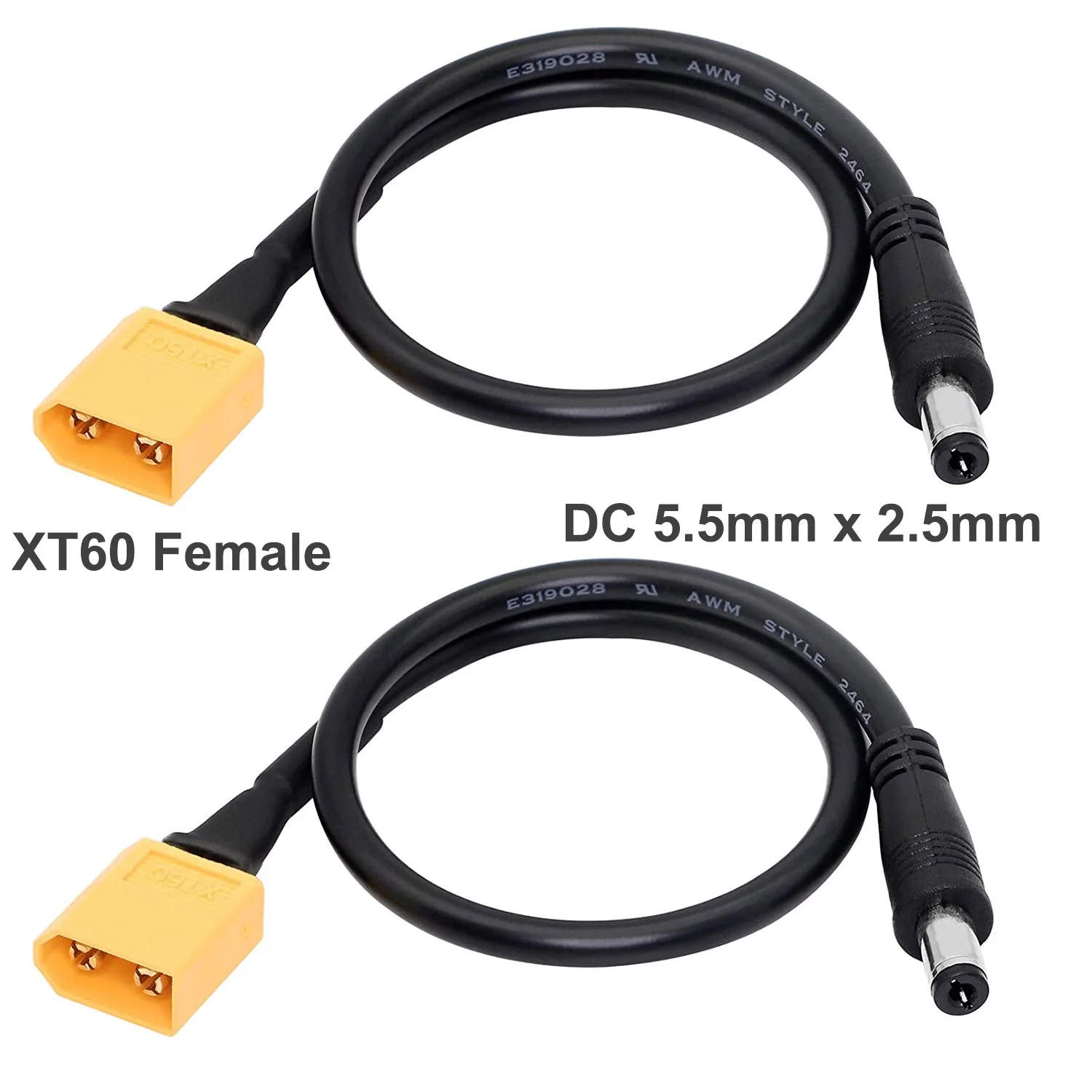 1 قطعة XT60 ذكر موصل رصاصة إلى ذكر تيار مستمر 5.5 مللي متر × 2.5 مللي متر محول شحن الطاقة كابل ل TS100 لحام الحديد بدون طيار نظارات