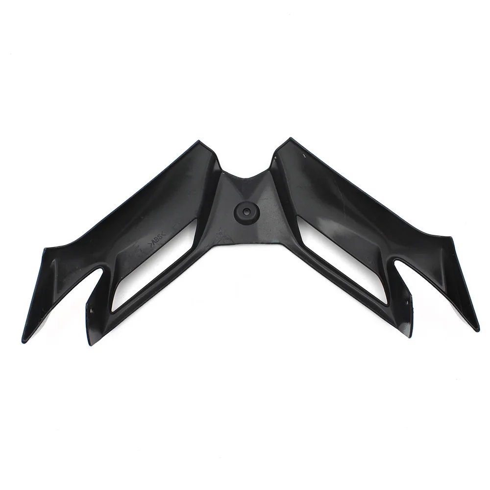 Front Aerodynamics Winglet Fairing For Kawasaki Ninja 250 300 Motorcycle Black Carbon Fiber Look ABS Plastic